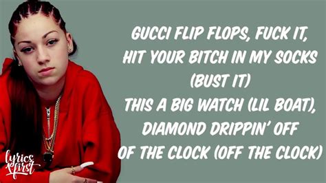 gucci flip flops bhad bhabie testo|gucci flip flops full lyrics.